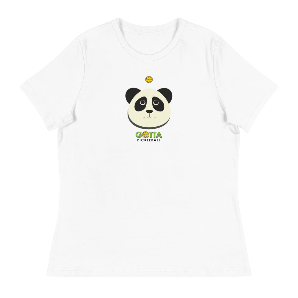 Women's T-Shirt RELAXED FIT: PICKLEBALL PANDA (more colors)