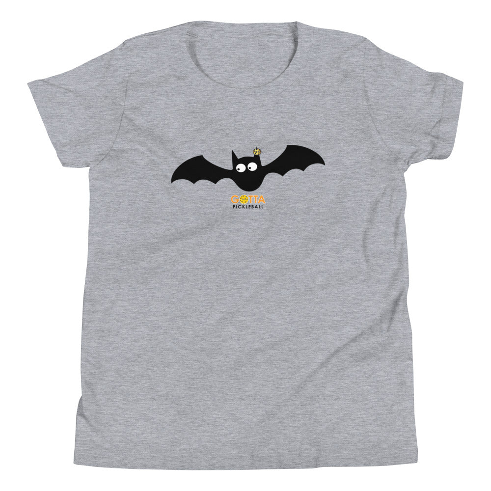Youth T-Shirt: HALLOWEEN BAT WITH PICKLEBALL (more colors)