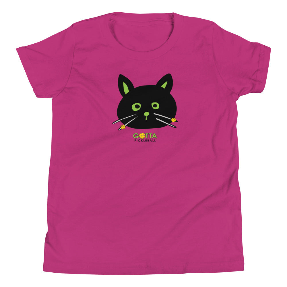 Youth T-Shirt COTTON/POLY: BLACK CAT (more colors)