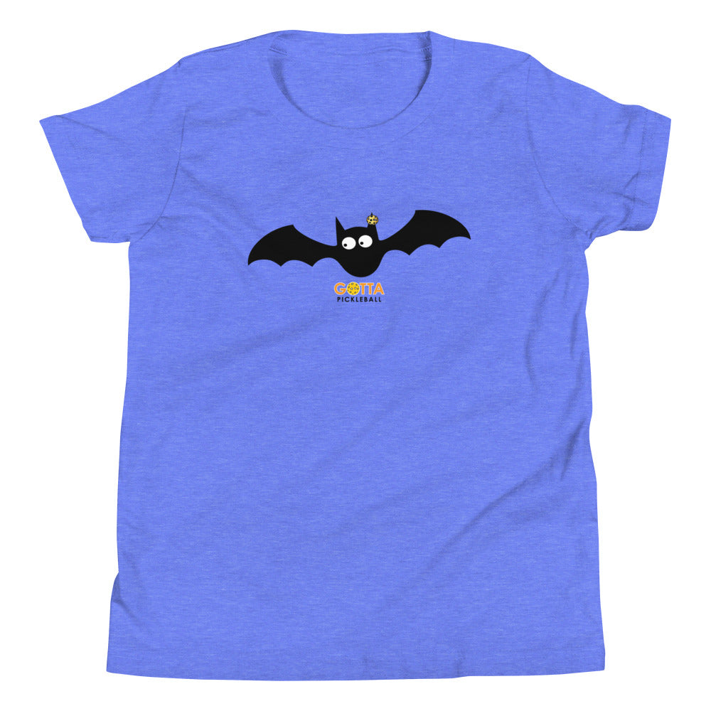 Youth T-Shirt: HALLOWEEN BAT WITH PICKLEBALL (more colors)