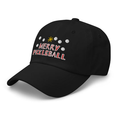 Cotton Twill Classic Cap: Embroidered Hat Merry Pickleball (more colors)