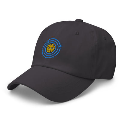 Cotton Twill Classic Cap: Embroidered Hat Pickleball Orbit Blue (more colors)