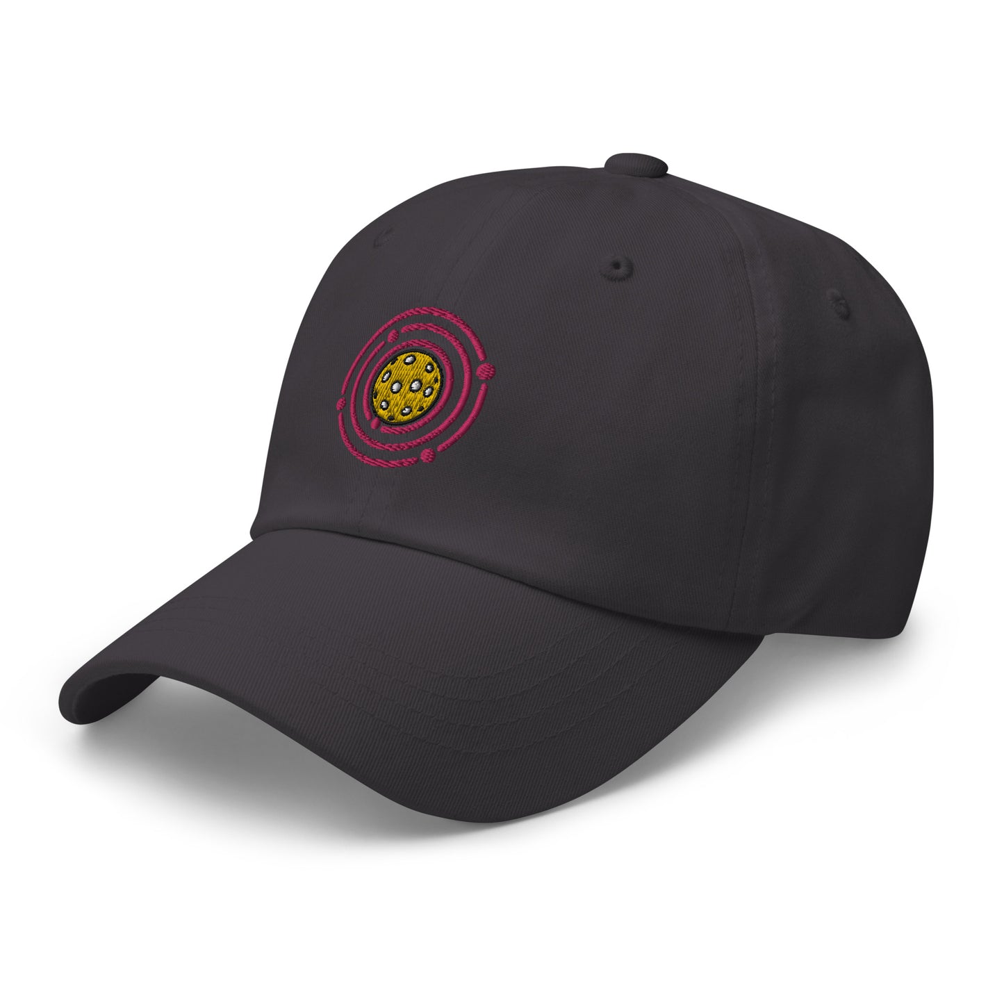 Cotton Twill Classic Cap: Embroidered Hat Pickleball Orbit Pink (more colors)