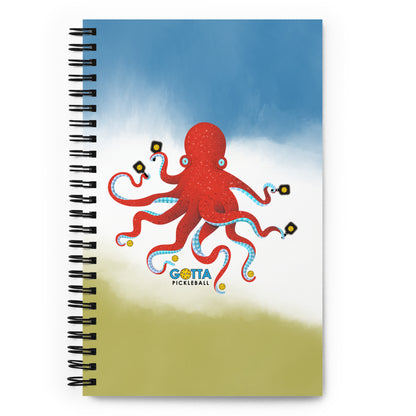 Spiral notebook: Octopus with Pickleball Paddles