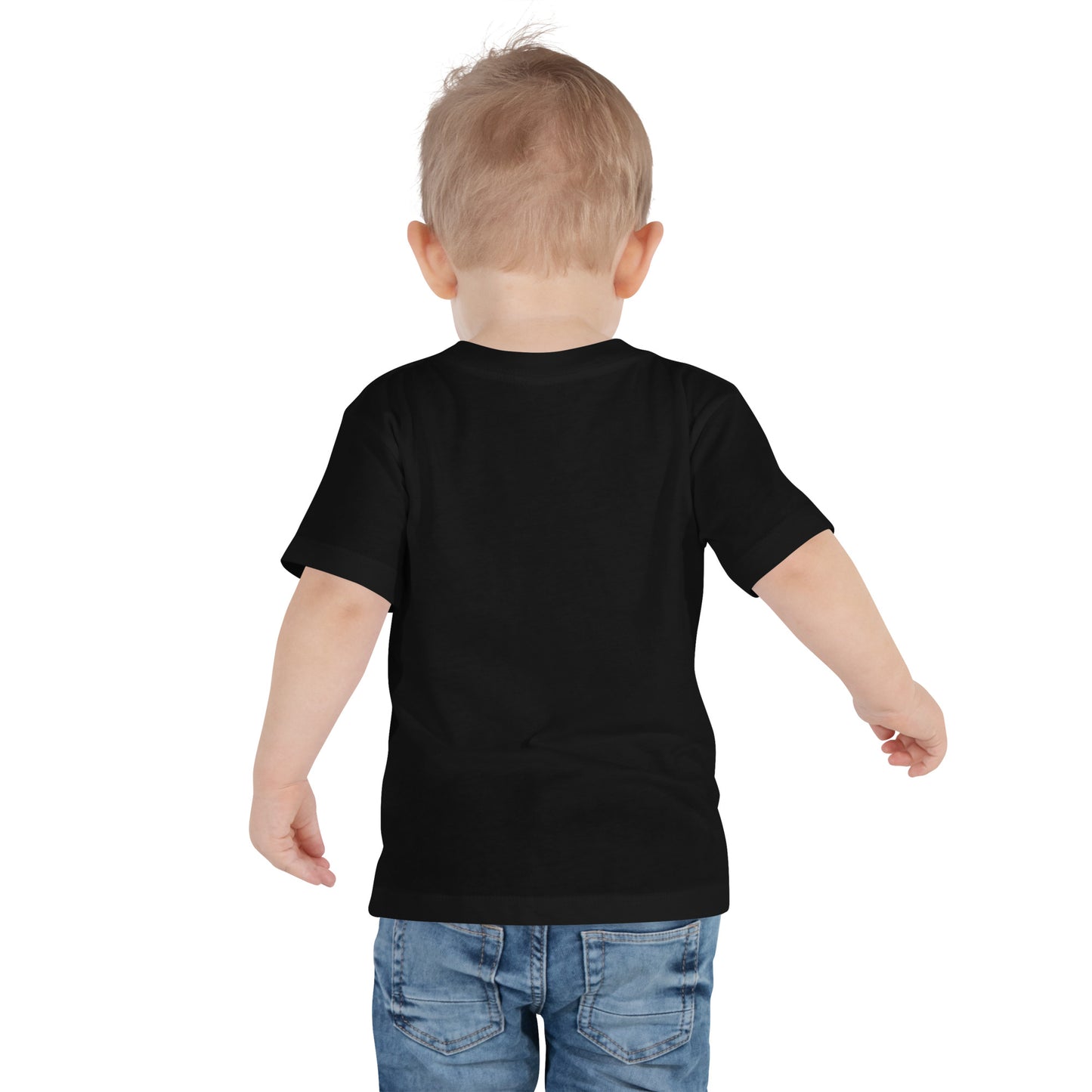 Toddler T-Shirt Cotton: Color Block Green with Pickleball (black)
