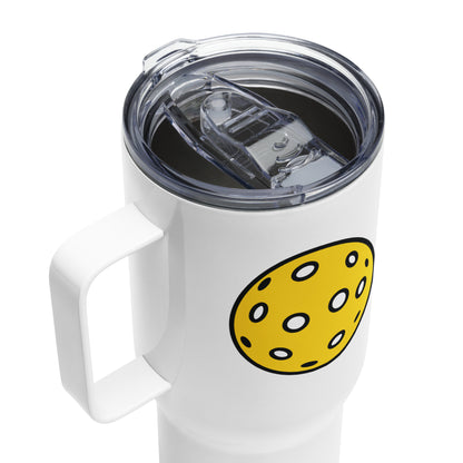 Travel mug with handle: Pickleball with Gotta Pickleball Logo