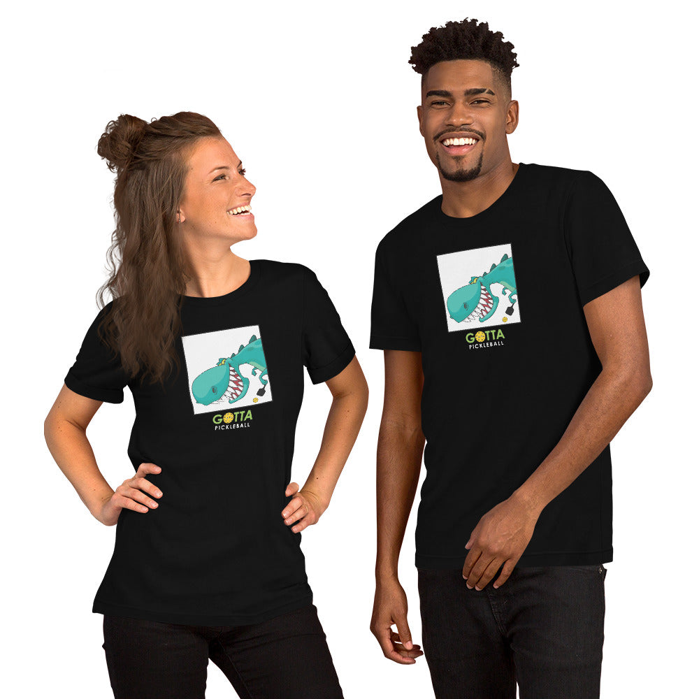 Classic T-Shirt: PICKLEBALL DINOSAUR FACE (more colors)