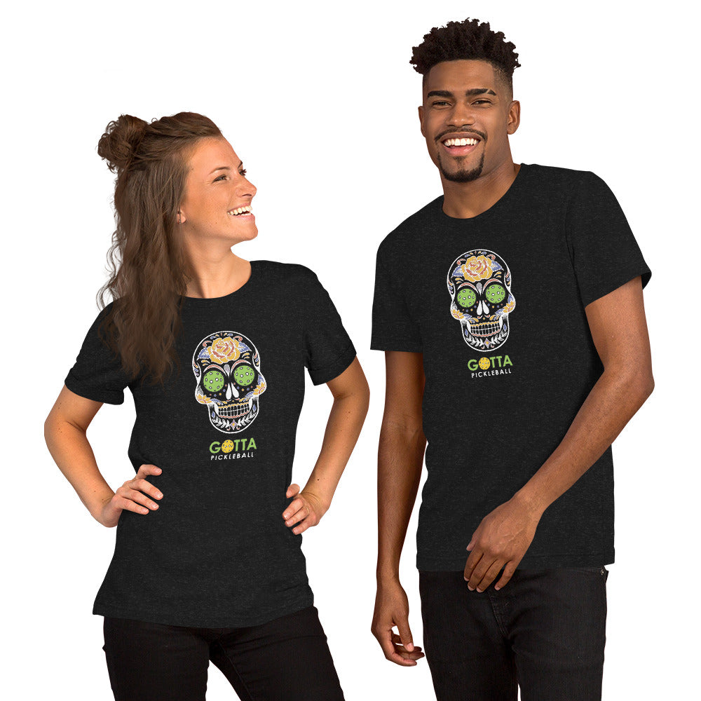 Classic T-Shirt: PICKLEBALL DAY OF THE DEAD SKULL (more colors)