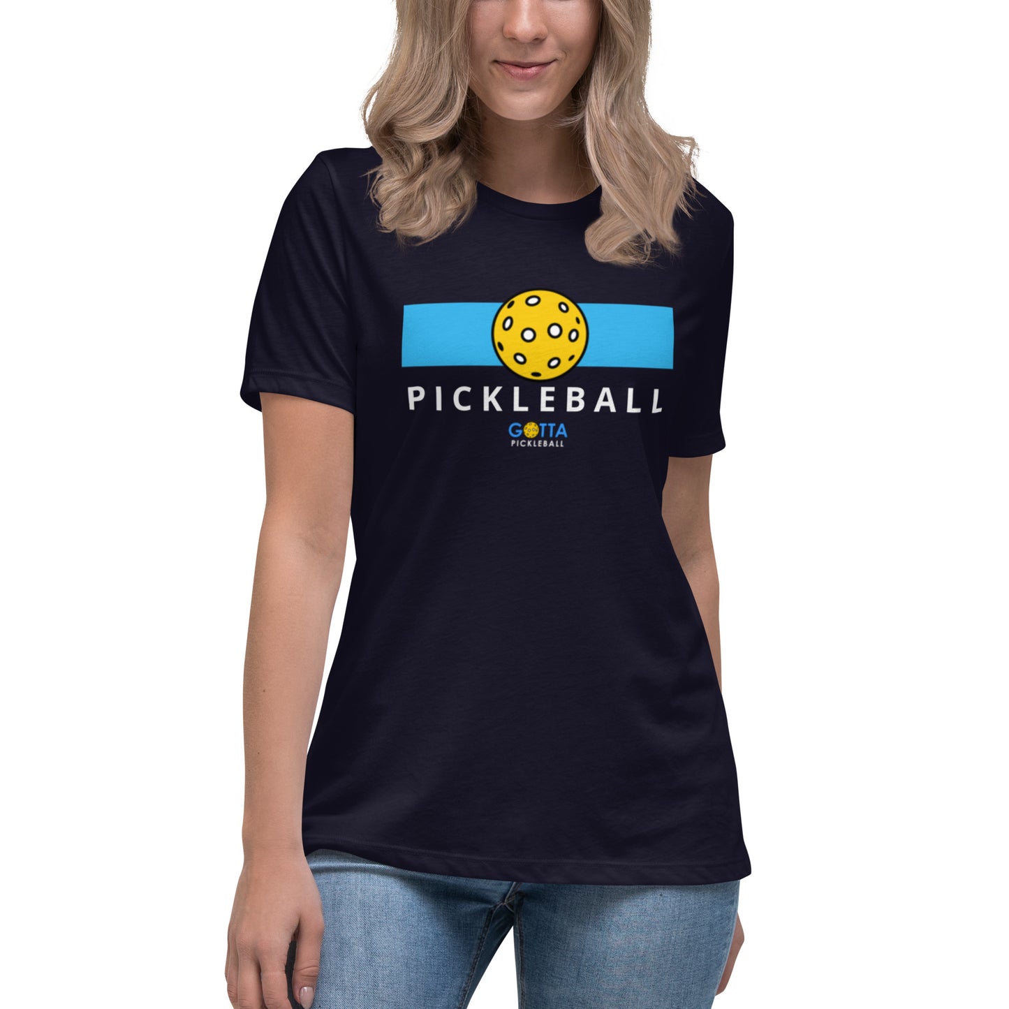 Women's T-Shirt Relaxed: Color Block Blue (more colors)