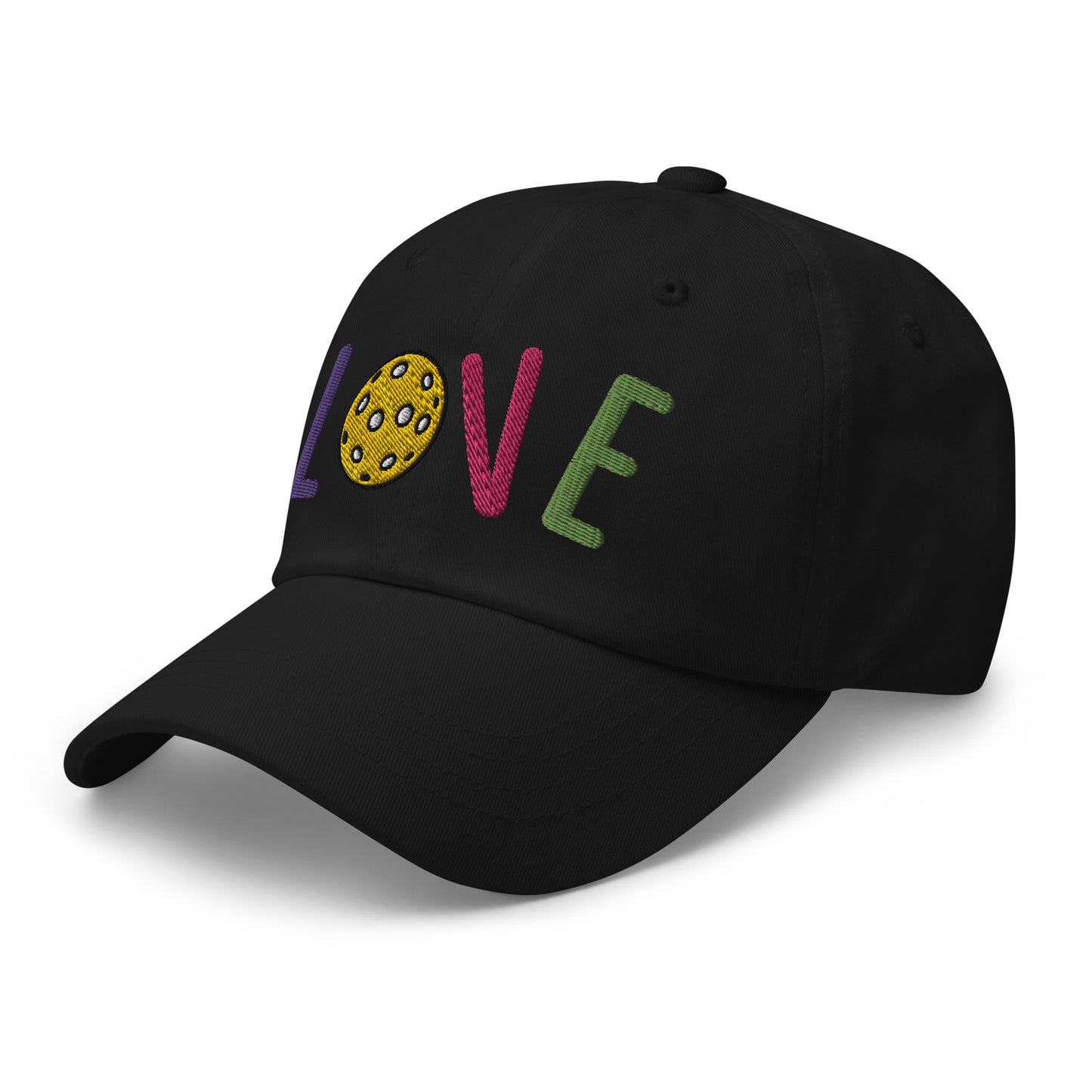 Cotton Twill Classic Cap: Embroidered Hat Pickleball Love (more colors)