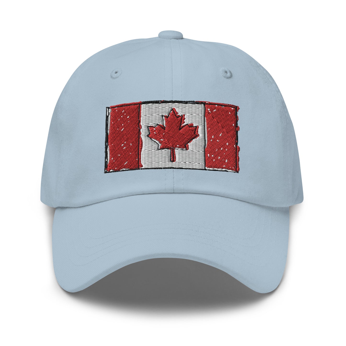 Cotton Twill Classic Cap: Embroidered Hat Canada Flag (more colors)