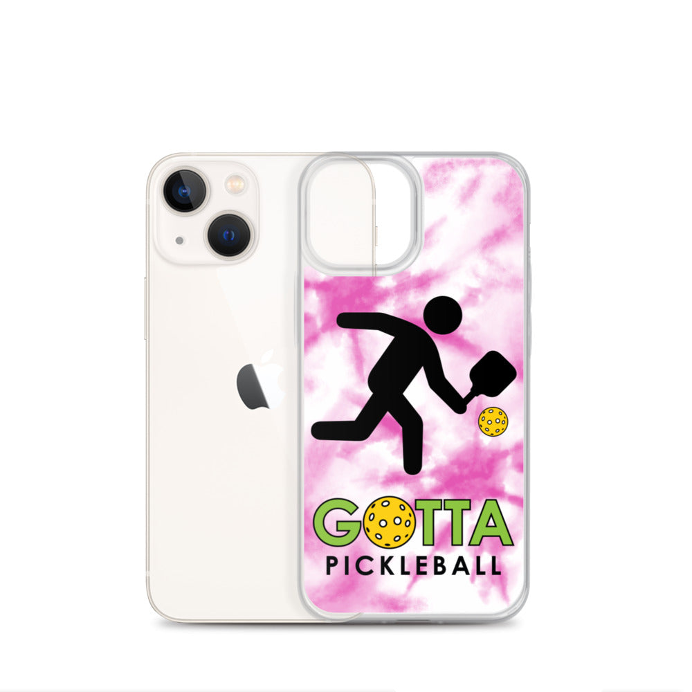 iPhone Case: GOTTA PICKLEBALL WITH OUR MASCOT OZZIE TIE DYE PINK