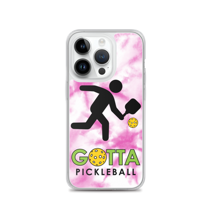 iPhone Case: GOTTA PICKLEBALL WITH OUR MASCOT OZZIE TIE DYE PINK