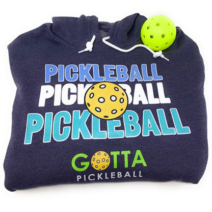Unisex Hoodie Cotton/Fleece: Pickleball PIckleball Pickleball (more colors)