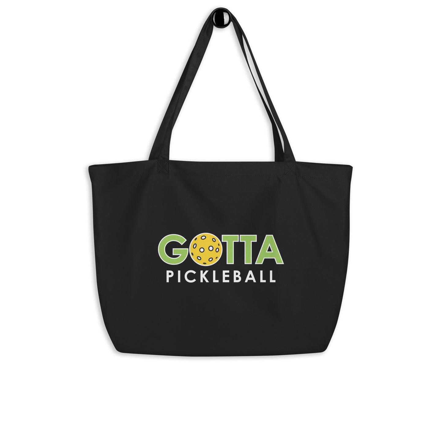 pickleball tote back large size black gotta pickleball big easy to find your stuff pickleball bag