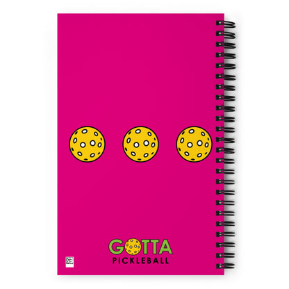 Spiral notebook: Pickleballs Medium Violet Pink