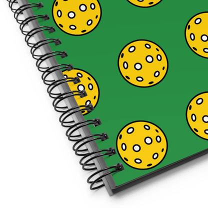 Spiral notebook: Pickleballs Green