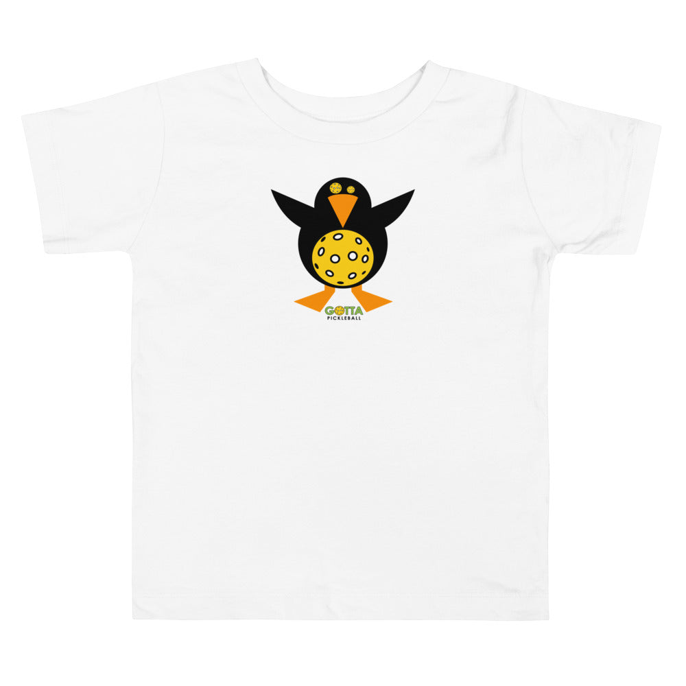 Toddler T-Shirt Cotton: Pickleball Penguin (more colors)