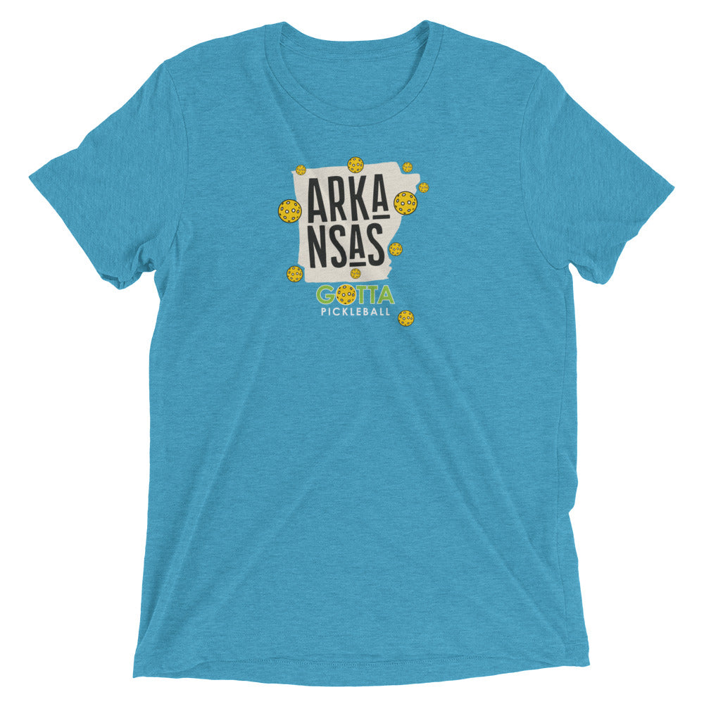 pickleball Arkansas state gotta pickleball aqua blue t-shirt with pickleballs