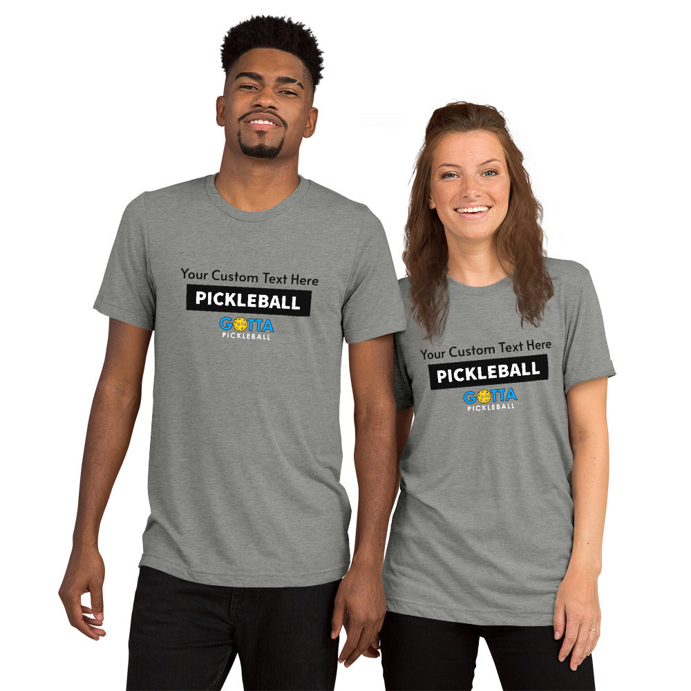 PERSONALIZED PICKLEBALL T SHIRT UNISEX Add your custom text over