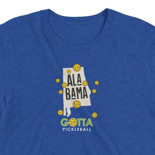 pickleball Alabama state gotta pickleball royal blue t-shirt with pickleballs