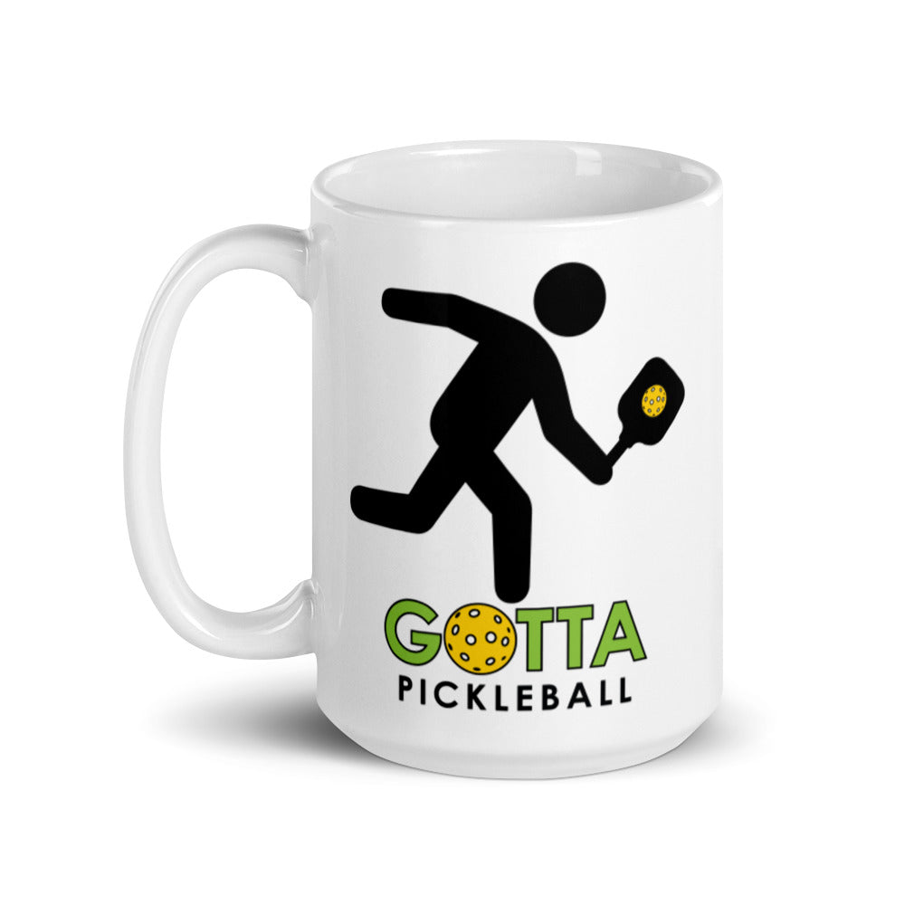 MUG: Gotta Pickleball Player Mascot Ozzie with Pride Heart (more sizes)