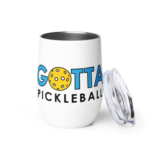 Wine tumbler: Gotta Pickleball Blue Logo