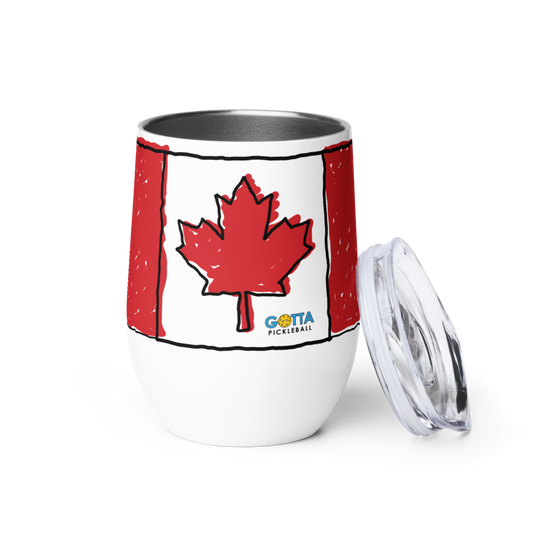 Wine tumbler: Canada Maple Leaf