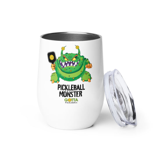 Wine tumbler: Pickleball Monster