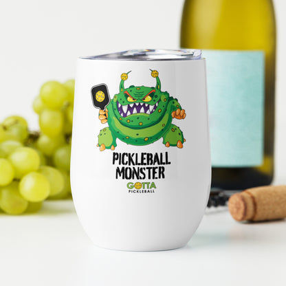 Wine tumbler: Pickleball Monster