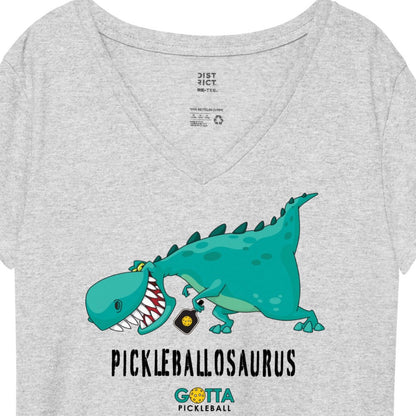 Women's V-Neck: Pickleballosaurus (more colors)