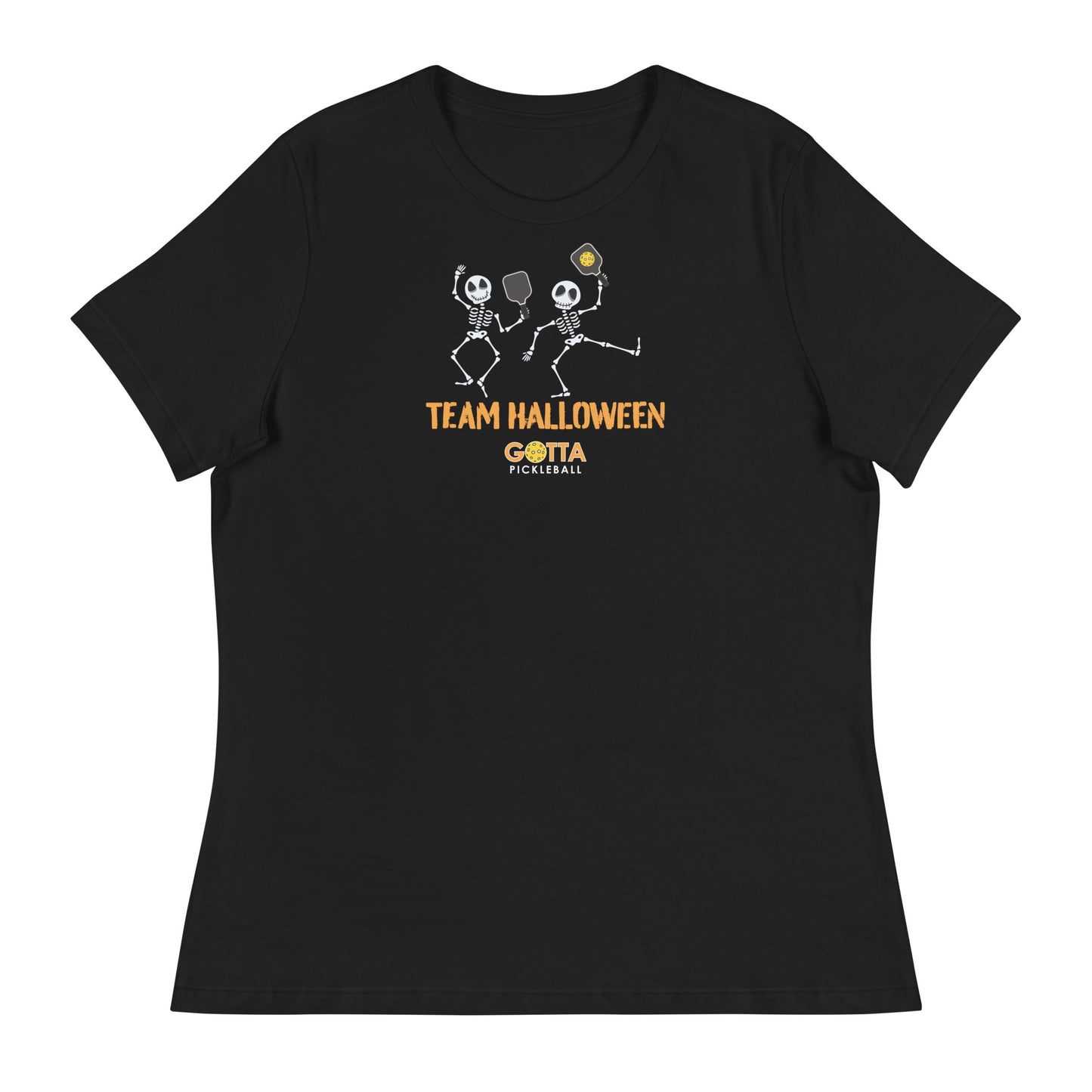Women's T-Shirt RELAXED FIT: TEAM HALLOWEEN SKELETONS (more colors)