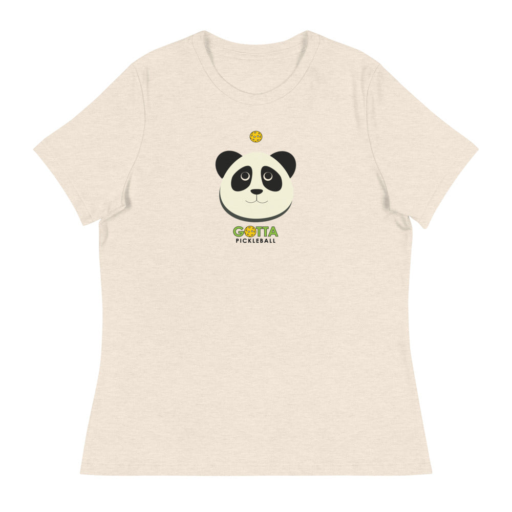 Women's T-Shirt RELAXED FIT: PICKLEBALL PANDA (more colors)