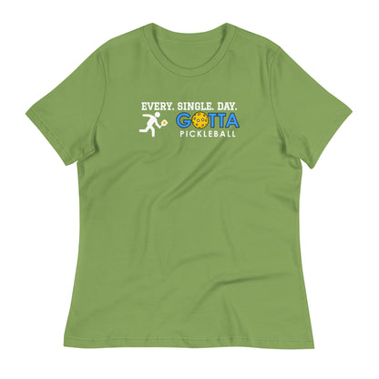 gotta pickleball logo shirt with mascot Ozzie women relaxed fit every single
