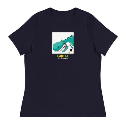 Women's T-Shirt Relaxed: Pickleball Dinosaur (more colors)