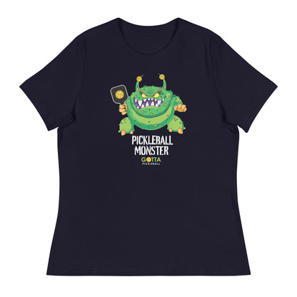 Women's T-Shirt Relaxed: Pickleball Green Monster (more colors)