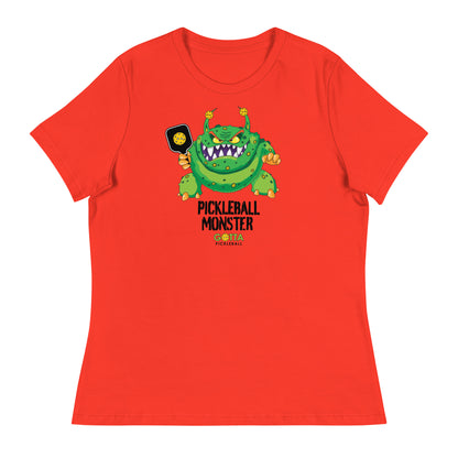 Women's T-Shirt Relaxed: Pickleball Green Monster (more colors)