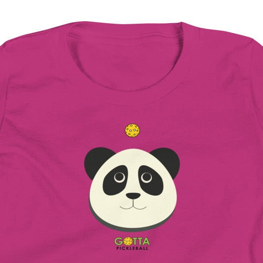 Youth T-Shirt COTTON/POLY: PANDA PICKLEBALL (more colors)