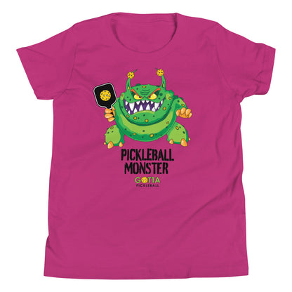 Youth T-Shirt: PICKLEBALL GREEN MONSTER (more colors)