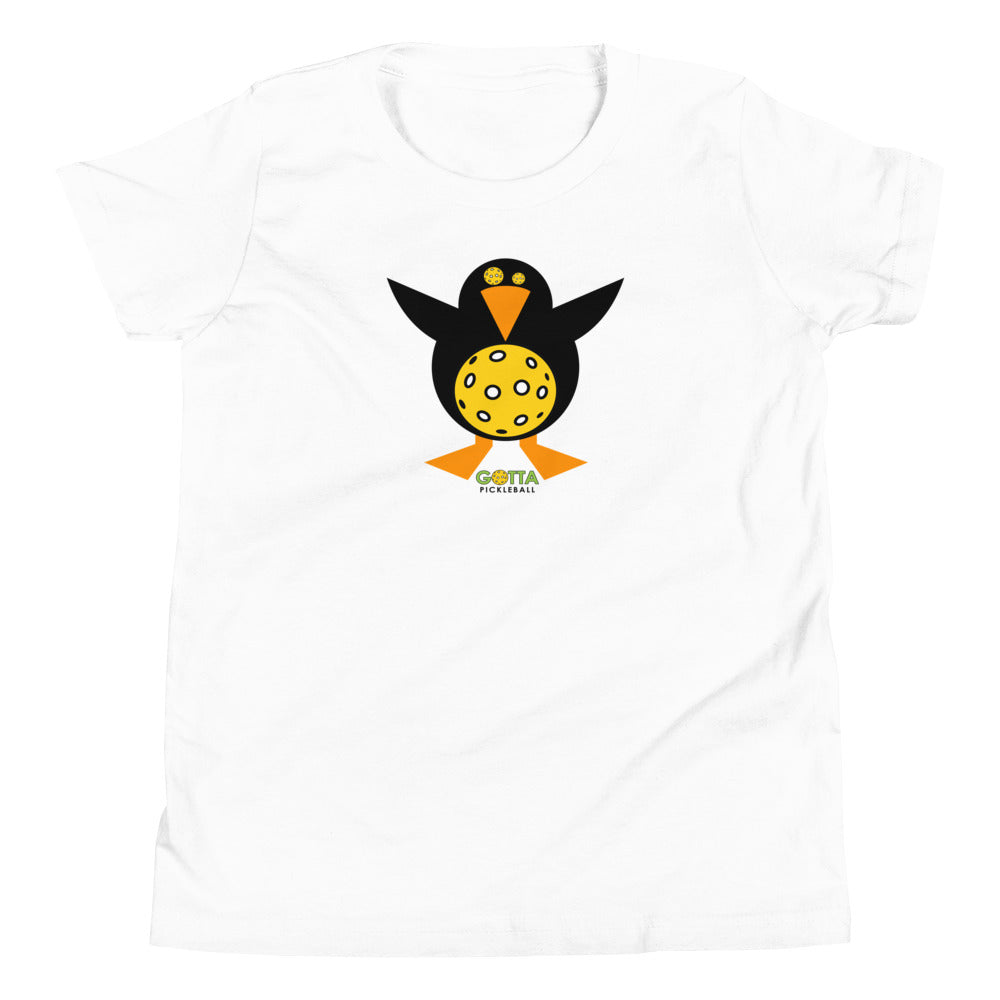 Youth T-Shirt COTTON/POLY: PICKLEBALL PENGUIN (more colors)