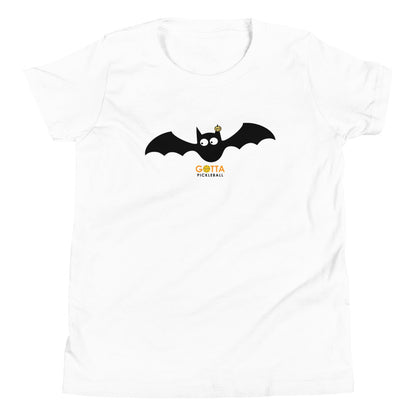Youth T-Shirt: HALLOWEEN BAT WITH PICKLEBALL (more colors)